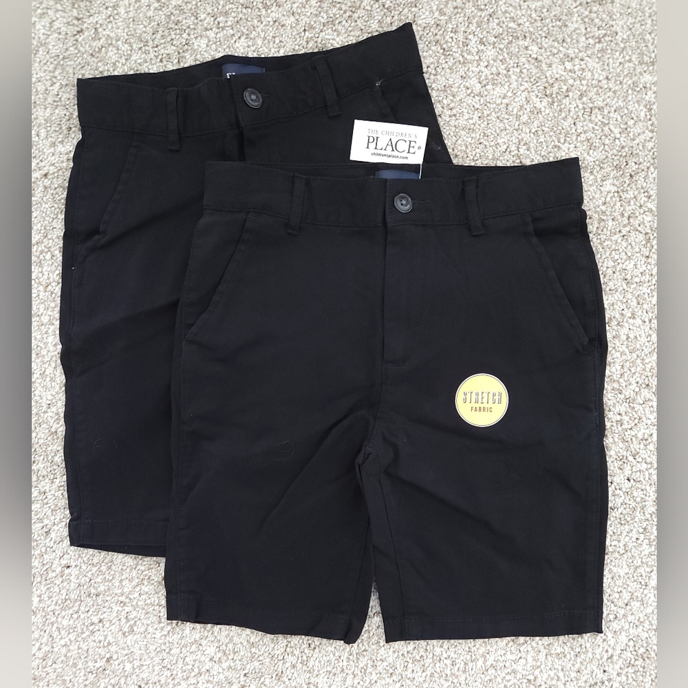 NWT The Children's Place Boys Uniform Stretch Chino Shorts - Size 10 Regular